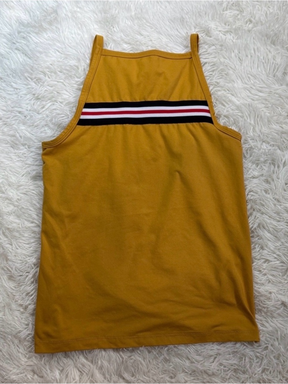 Derek Heart Mustard Yellow Halter Tank Top